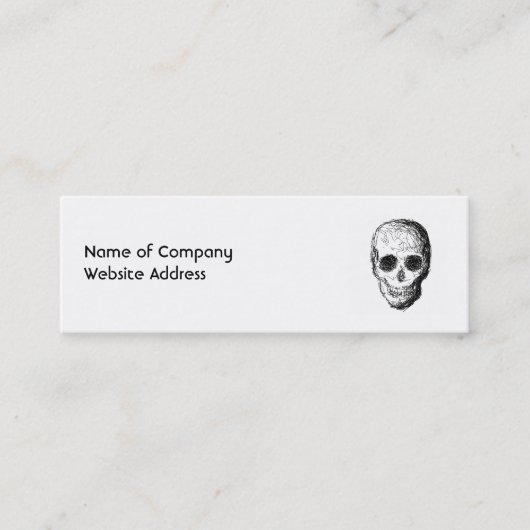 Carte De Visite Mini Crâne noir (Devant)