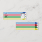 Carte De Visite Mini Crayons - maigres (Devant / Derrière)