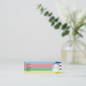 Carte De Visite Mini Crayons - maigres (Debout devant)