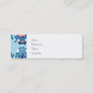 Carte De Visite Mini Crazy Blue Monsters amusants Créatures Cadeaux pou