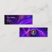 Carte De Visite Mini CRAZY PHOTON MONOGRAMME gemme bleue (Devant / Derrière)