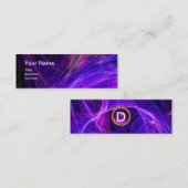 Carte De Visite Mini CRAZY PHOTON MONOGRAMME gemme violette (Devant / Derrière)
