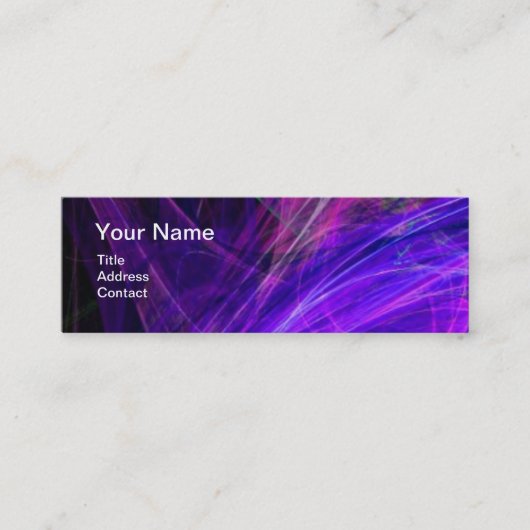 Carte De Visite Mini CRAZY PHOTON MONOGRAMME gemme violette (Devant)