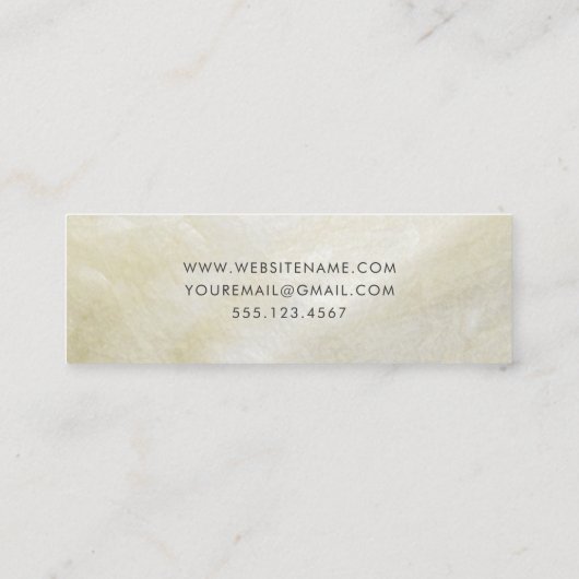 Carte De Visite Mini Cream Mother of Pearl Simple Shell (Dos)
