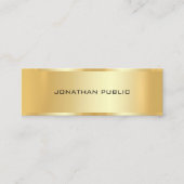 Carte De Visite Mini Create Your Own Professional Elegant Faux Gold (Devant)