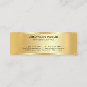 Carte De Visite Mini Create Your Own Professional Elegant Faux Gold (Dos)