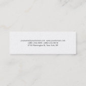 Carte De Visite Mini Créatif Plat mince Professionnel Unique (Dos)