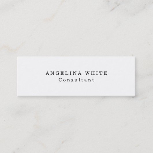 Carte De Visite Mini Créatif professionnel simple et blanc maigre (Devant)