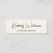 Carte De Visite Mini Création de code QR de script moderne professionne (Devant)