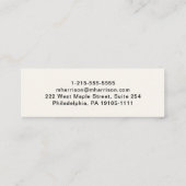 Carte De Visite Mini Création de code QR Professional de script moderne (Dos)