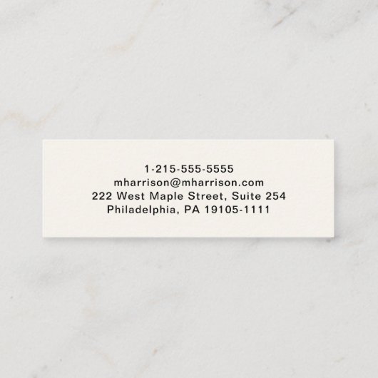 Carte De Visite Mini Création de script de code QR moderne (Dos)