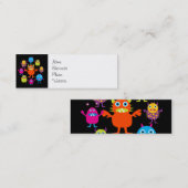 Carte De Visite Mini Créatures drôles mignonnes de partie de monstre en (Devant / Derrière)