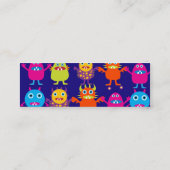 Carte De Visite Mini Créatures mignonnes de partie drôle de monstre sur (Dos)