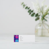 Carte De Visite Mini Créatures mignonnes de partie drôle de monstre sur (Debout devant)