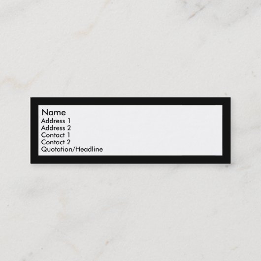 Carte De Visite Mini Créez votre propre (Devant)