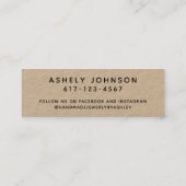 Carte De Visite Mini Créez votre propre laurier Feuille vert (Dos)