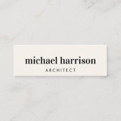 Carte De Visite Mini Crème de code QR professionnelle moderne minimale (Devant)