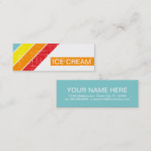 Carte De Visite Mini CRÈME DE GLACE rétro (Devant / Derrière)