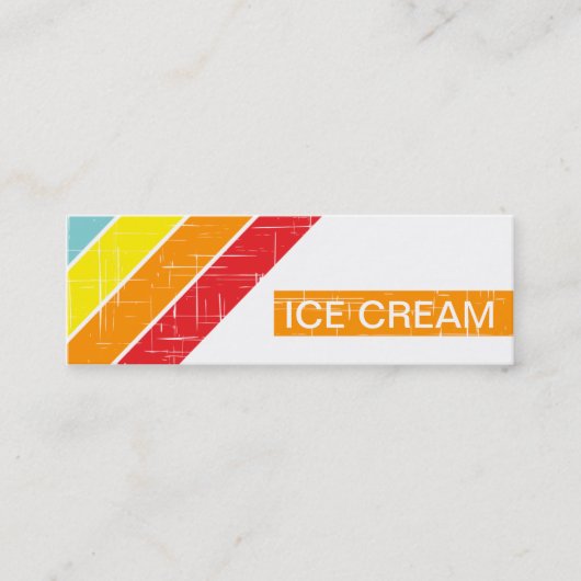 Carte De Visite Mini CRÈME DE GLACE rétro (Devant)