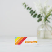Carte De Visite Mini CRÈME DE GLACE rétro (Debout devant)