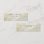 Carte De Visite Mini Crème Mère de Pearl Display oreille (Devant / Derrière)