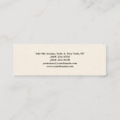 Carte De Visite Mini Crème Signature Simple Simple Simple Simple Minima (Dos)