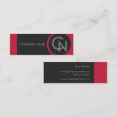 Carte De Visite Mini Crimson Red Bold (Devant / Derrière)
