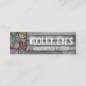 Carte De Visite Mini Crochet de tricot de fil d'aquarelle de (Devant)