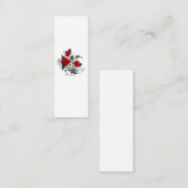 Carte De Visite Mini Croissant mécanique avec roses rouges (Devant / Derrière)