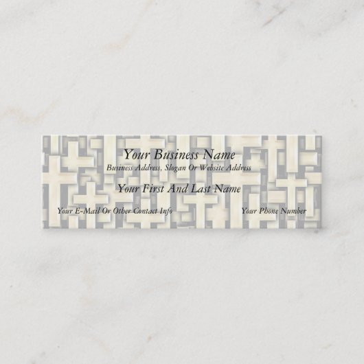 Carte De Visite Mini Croix d'or (Devant)