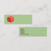 Carte De Visite Mini Cube d'origine frais de pastèque rouge sucrée (Devant / Derrière)