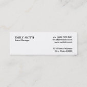 Carte De Visite Mini Cuir / Accentuation blanche (Dos)