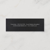 Carte De Visite Mini Cuir élégant avec finition métallique de luxe (Dos)