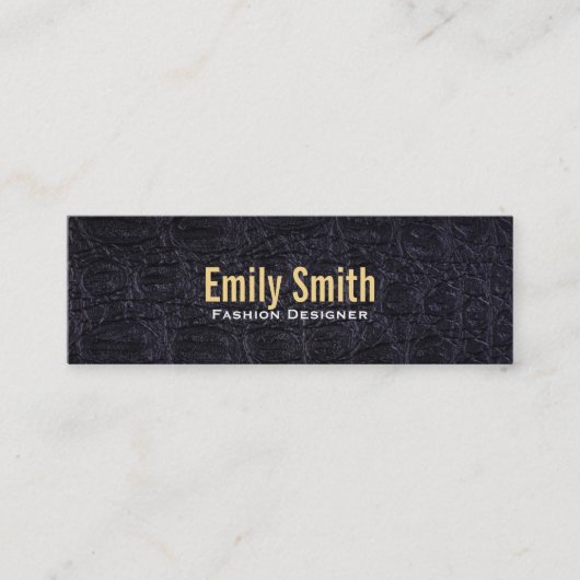 Carte De Visite Mini Cuir Faux (crocodile) (Devant)