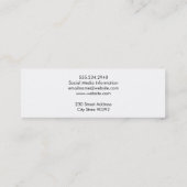 Carte De Visite Mini Cuir noir simple avec cadre or (Dos)