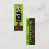 Carte De Visite Mini Cuisine italienne de approvisionnement de chef de (Devant / Derrière)