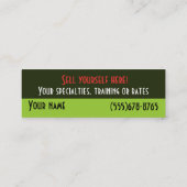 Carte De Visite Mini Cuisine italienne de approvisionnement de chef de (Dos)