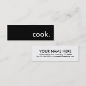 Carte De Visite Mini cuisiner. (Devant / Derrière)