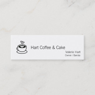 Carte De Visite Mini Cuisson à la vapeur de la tasse de café avec la