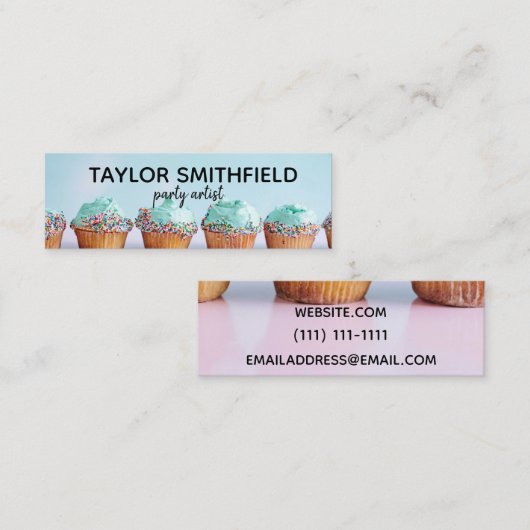 Carte De Visite Mini cupcake (Devant / Derrière)