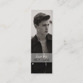 Carte De Visite Mini Custom Barber Contact Card with QR Code (Devant)