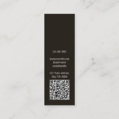Carte De Visite Mini Custom Barber Contact Card with QR Code (Dos)