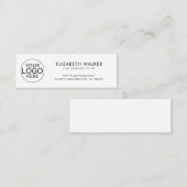 Carte De Visite Mini Custom Modern Company Logo Marketing (Devant / Derrière)