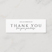 Carte De Visite Mini Customers Order Packaging Thank You Mini Inserts (Devant)