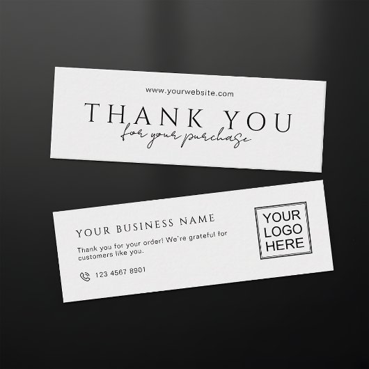 Carte De Visite Mini Customers Order Packaging Thank You Mini Inserts