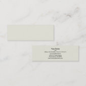 Carte De Visite Mini Customise de couleur solide ivoire (Devant / Derrière)