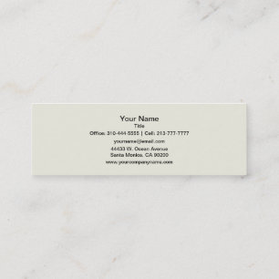 Carte De Visite Mini Customise de couleur solide ivoire