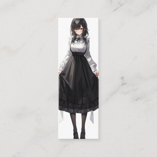 Carte De Visite Mini Cute Anime Maid (Devant)