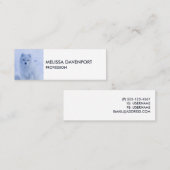 Carte De Visite Mini Cute Arctic Fox sur Snowy Winter Arrière - plan (Devant / Derrière)