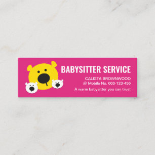 Carte De Visite Mini Cute Bears Baby sitting